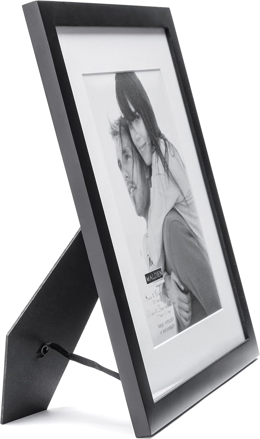 Malden 11x13 Matted Picture Frame - Made to Display Pictures 8x10 with Mat, or 11x13 without Mat - Black