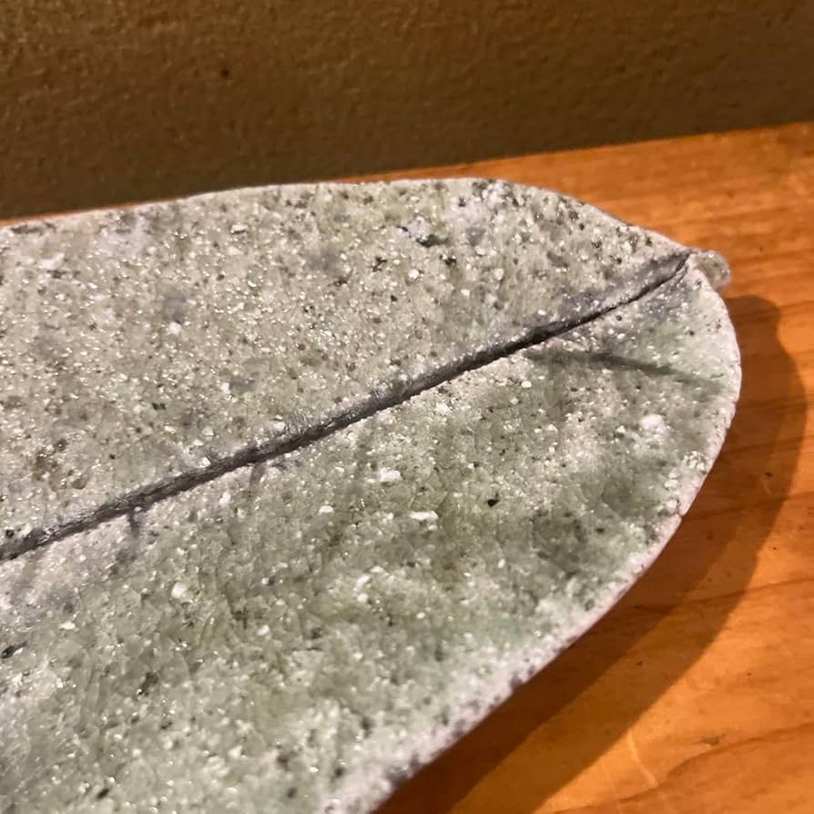 辻村唯自然釉朴葉皿大1枚