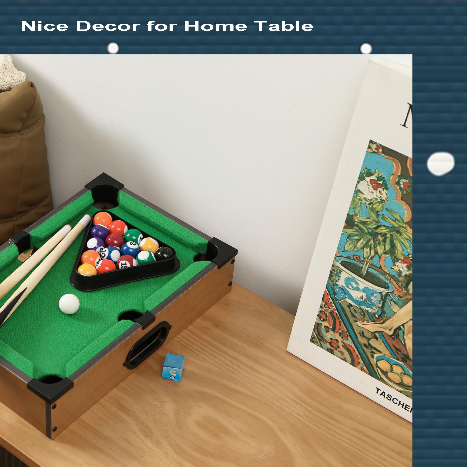 Mini mesa de billar de madera, juego de mesa para fiestas nocturnas familiares, regalo para amantes de los gatos