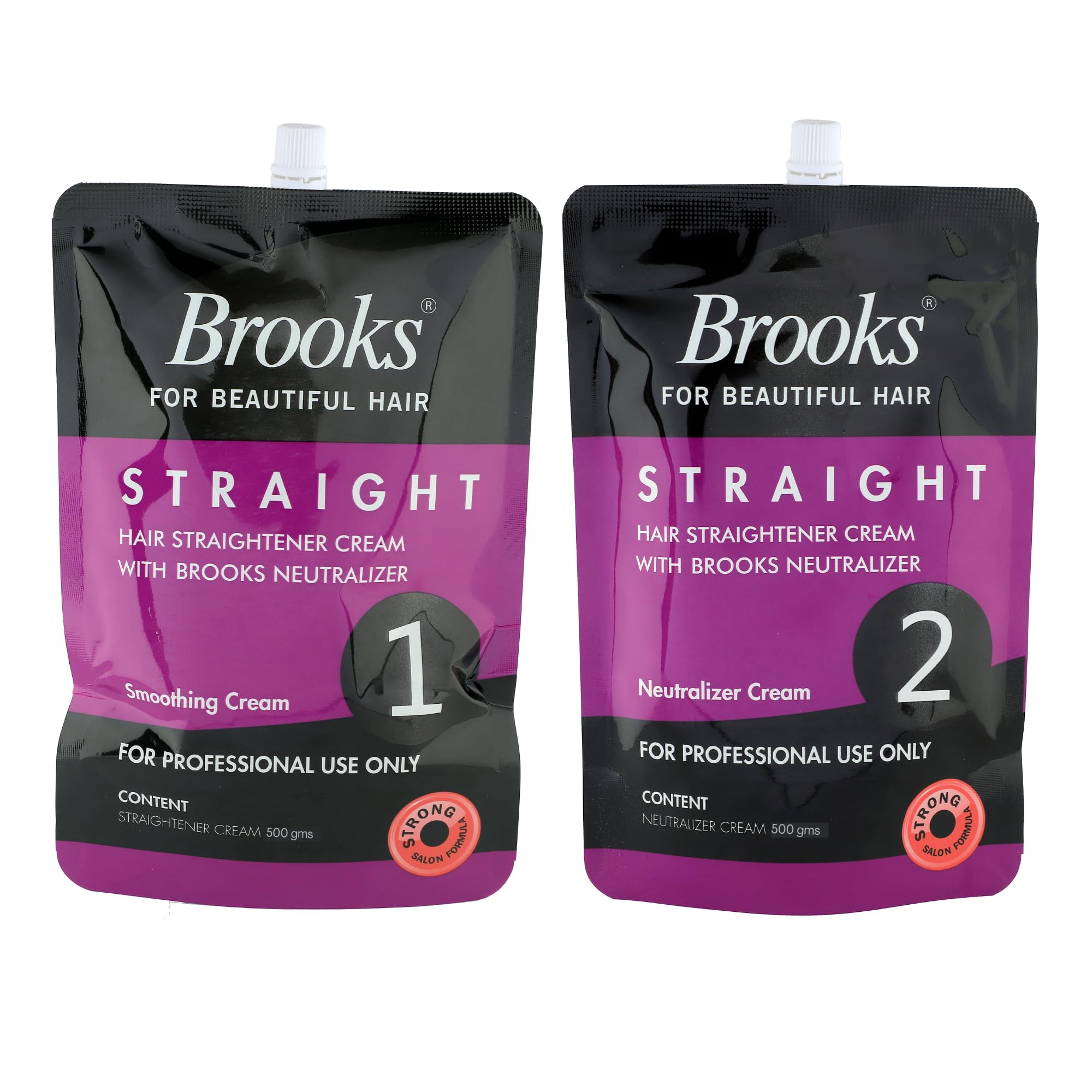 BROOKS HAIR RE-BOND & Straightening kit Smoothing Cream (500g) & Neutralizing Cream (500g)