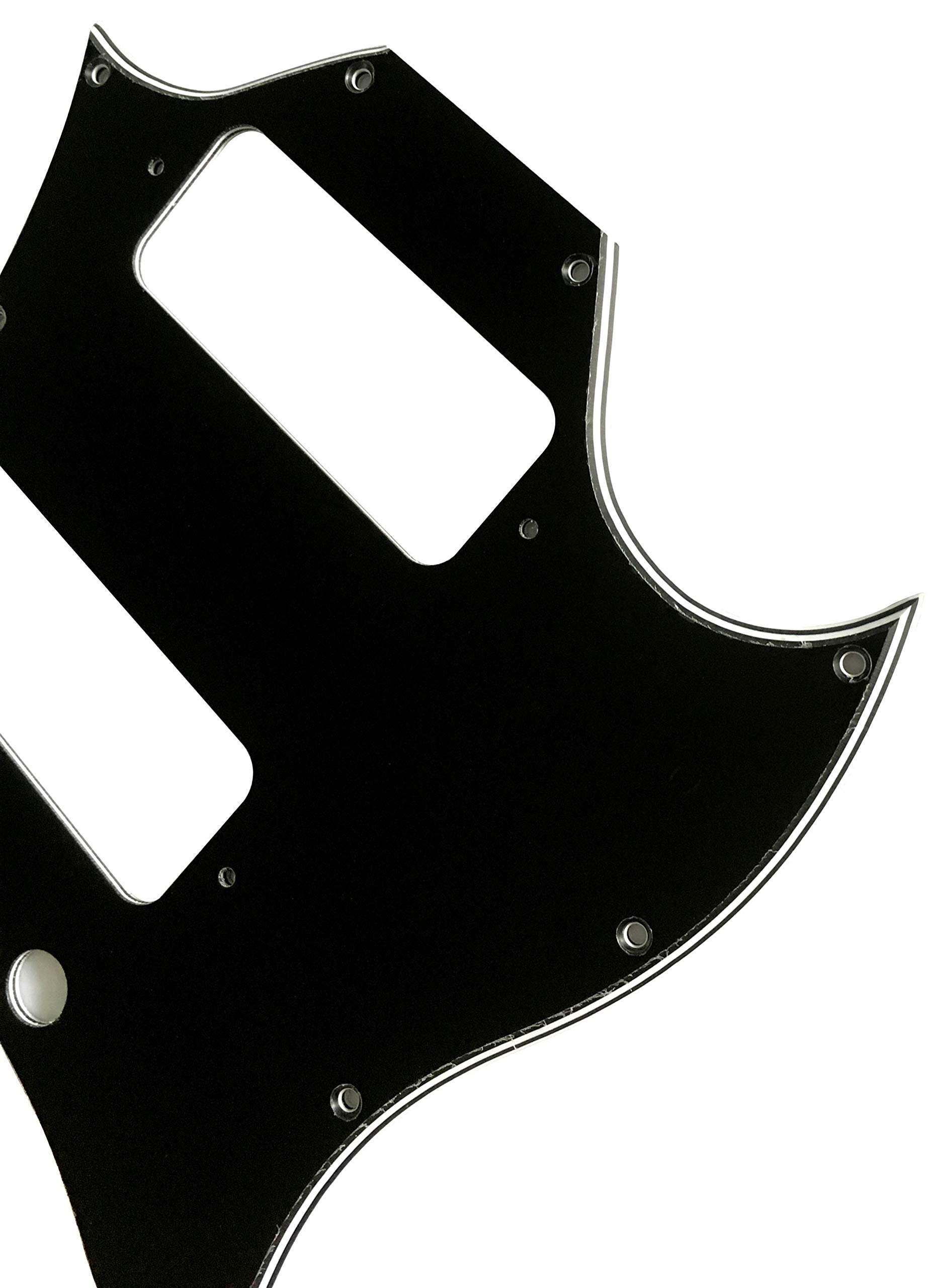 Custom Guitar Pickguard For US Gibson SG P90 Style Full Face (4 Ply Black)