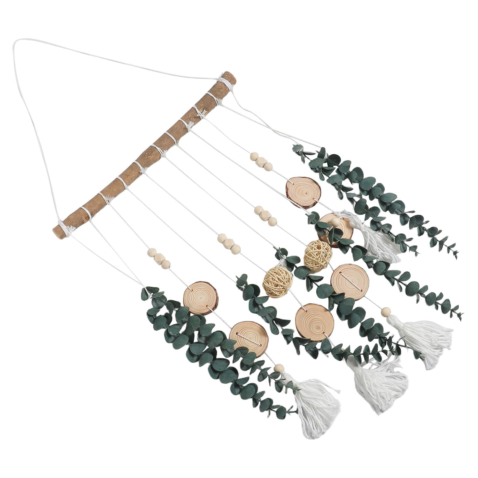 Gatuida Ghirlanda di Eucalipto Artificiale Decorazione da Parete Piante Artificiali Sospese Arazzi Rustici in Stile Boho Ghirlanda di Perline da Parete Arredamento per Casa in Stile