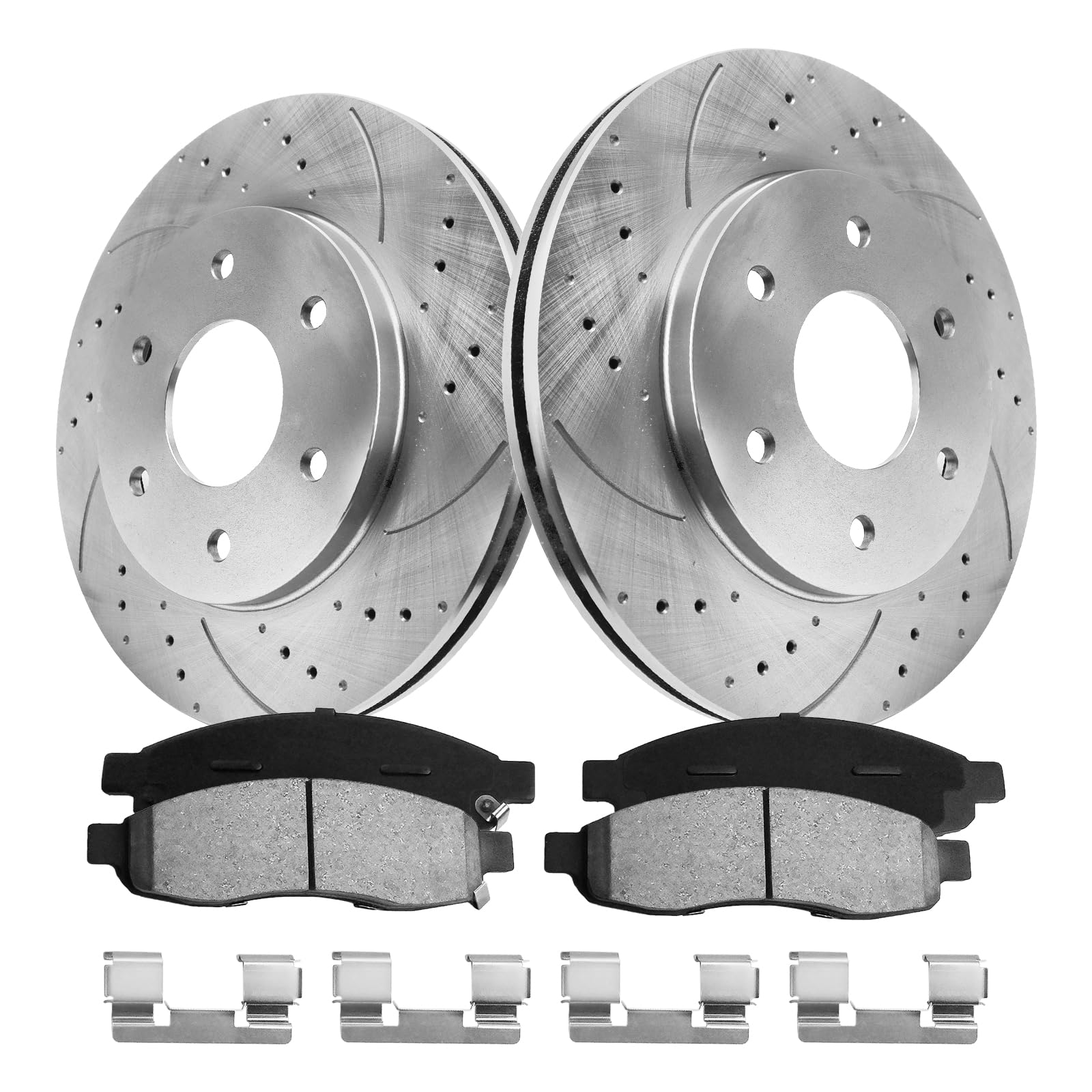 Anpulsero Automotive Replacement Front Brake Pads and Rotors Kit Compatible with Nissan TITAN 2005-2007, Armada 2005-2006, INFINITI QX56 2005-2006