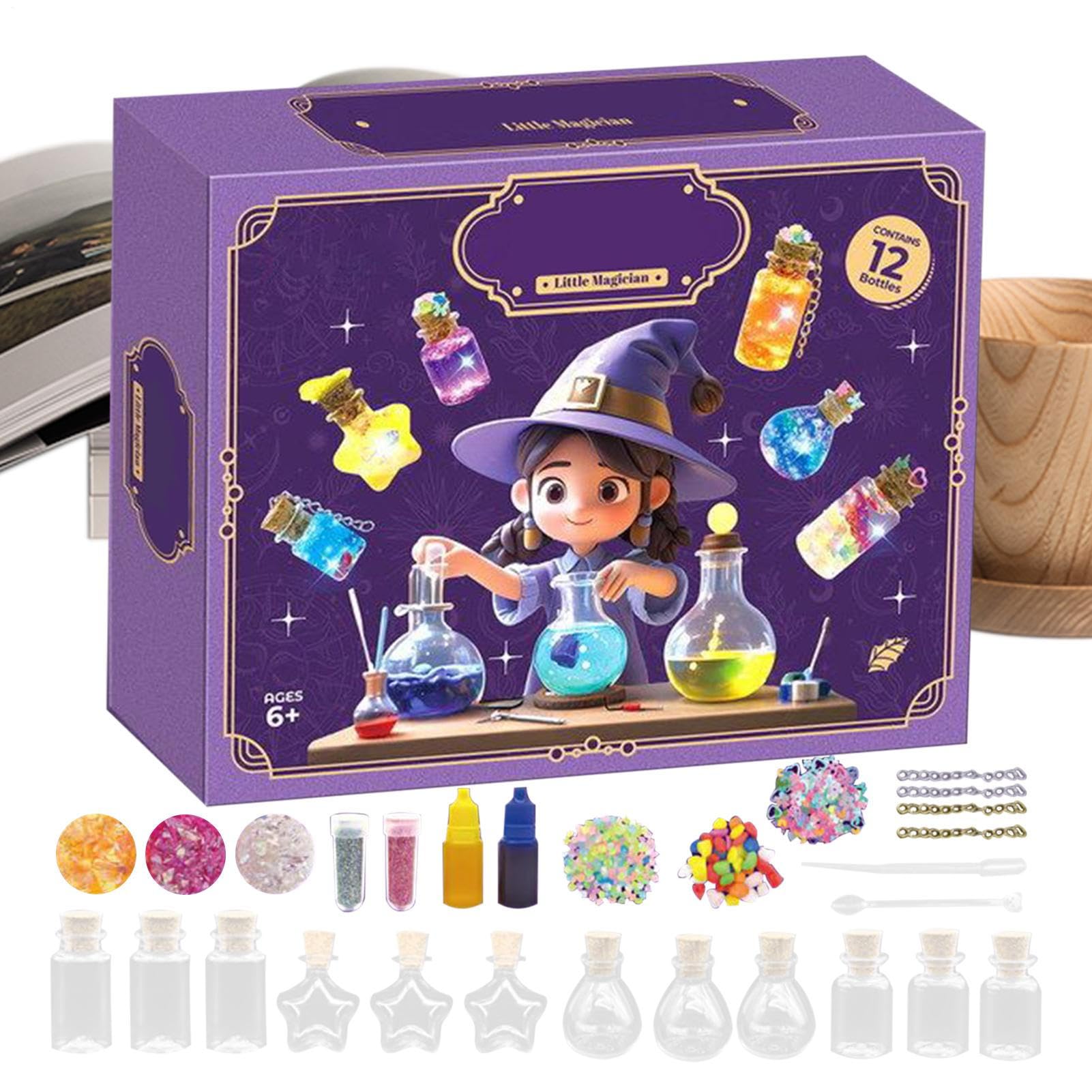 Birtern Kids Fairy Potion Kits, Witch Potion Making Art Mixing Craft Kit, Interactive Party Decorations for Halloween Indoor Home Toddler Christmas Boys Girls Students Preschool
