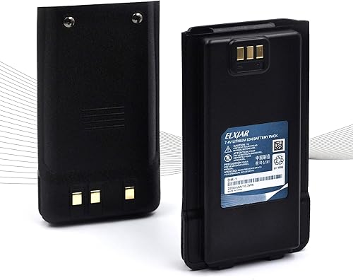 Miniatura 1 de hflexgrad Paquete de 2 baterías de iones de litio de 7.4V 2200mAh DM-1 de repuesto para radio bidireccional Baofeng DM-1701 DMR