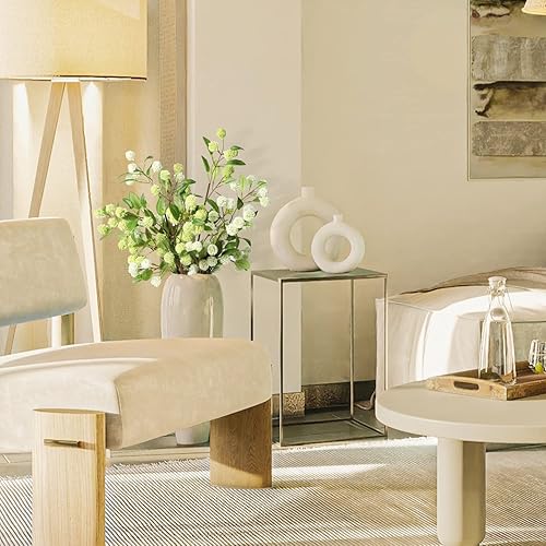 Miniatura 6 de Melorca&Guilla Plantas Artificiales, 4PCS 35.4" Ramas Falsas Verdes para Jarrón, Plantas Artificiales para Tienda Jardín Oficina Decoración