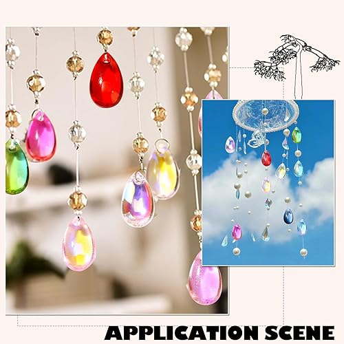 Miniatura 7 de Ipotkitt Dijes para hacer joyas, dijes de cristal surtidos para manualidades, collares, pulseras, aretes, suministros de manualidades, Sin gemas.