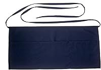 Vista 18 de Resistente al agua 3 bolsillos grandes cintura servidor delantal