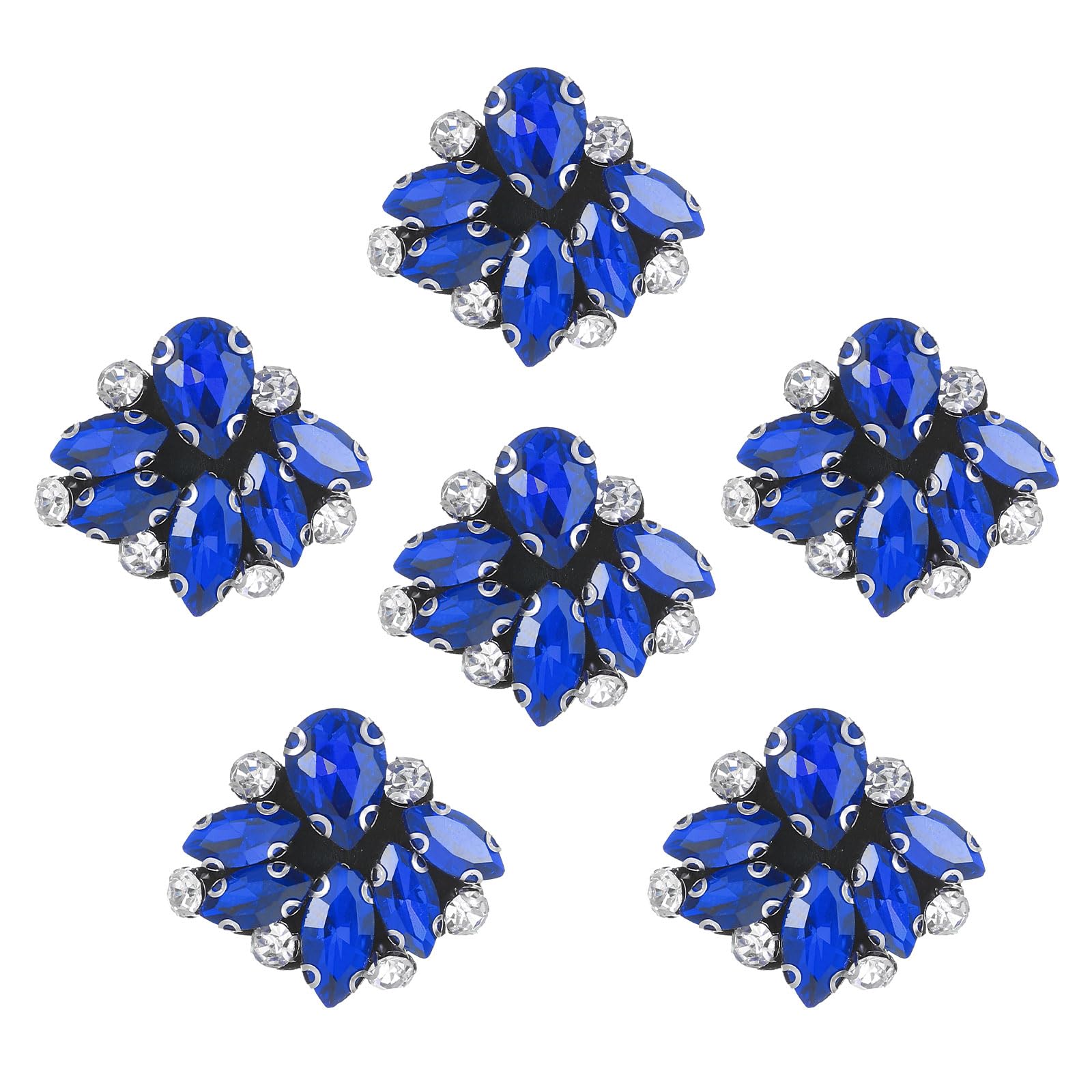 Écussons faits à la main avec strass bleus uxcell en lot de 6 pour couture