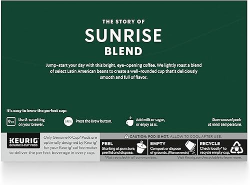 Vista 125 de Starbucks Cápsulas de café K-Cup, café tostado ligero Starbucks, mezcla Veranda, 100% arábica, 1 caja (40 cápsulas en total)