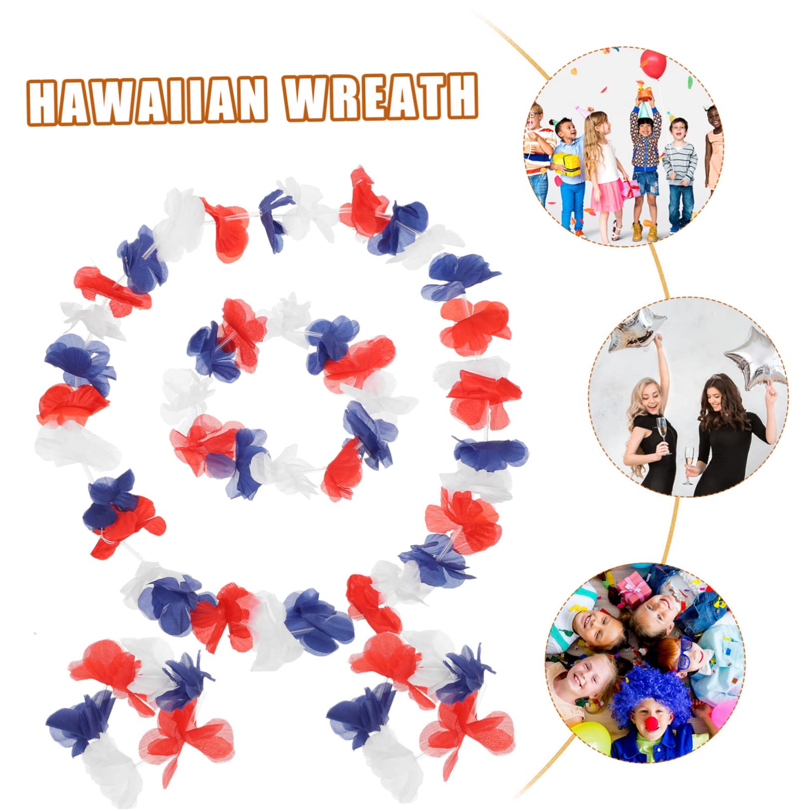 TOYANDONA 72 Piezas Leus Hawaianos Guirnalda De Flores De Hibisco Ley De Collar De Flores Luau Collar De Flores Hawaianas Decoraciones De Fiesta Luau Leis Sombrerería Paño El Verano Banquete