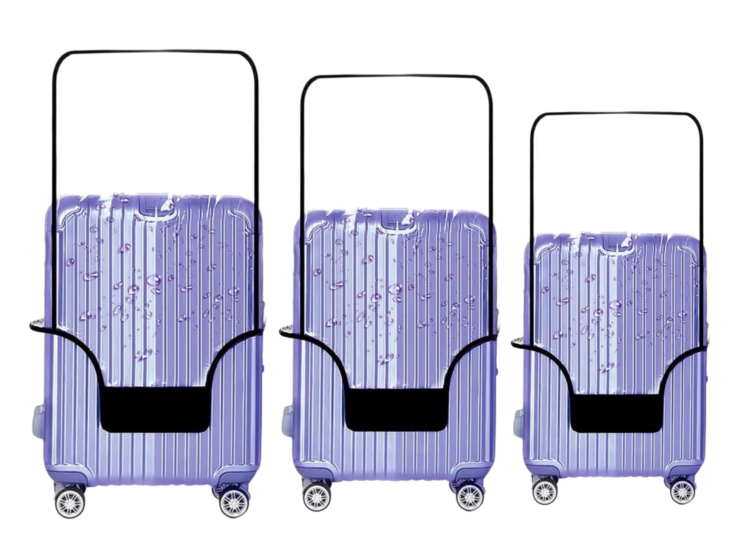 Fabam Travel Luggage Cover Combo Set for 22/26/30 Inch Suitcases – Protective Cover for Hard & Soft Shell Bags (Set of 3) (Hard Shell Suitcase)-image-5