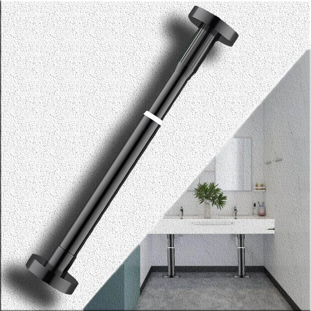 Soportes para fregaderos, Soportes for Lavabo bajo encimera, Soportes Ajustables for, Patas de Acero Inoxidable for Muebles baño(Black,Height 35 50cm)