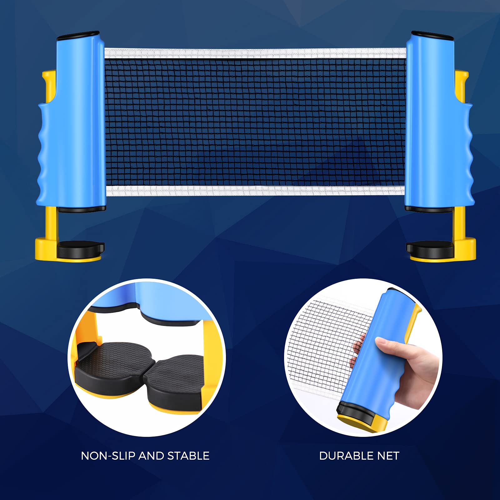 Set di Racchette da Ping Pong Professionali - 2 Racchette, 6 Palline Retrattili Con Sacca di Stoccaggio