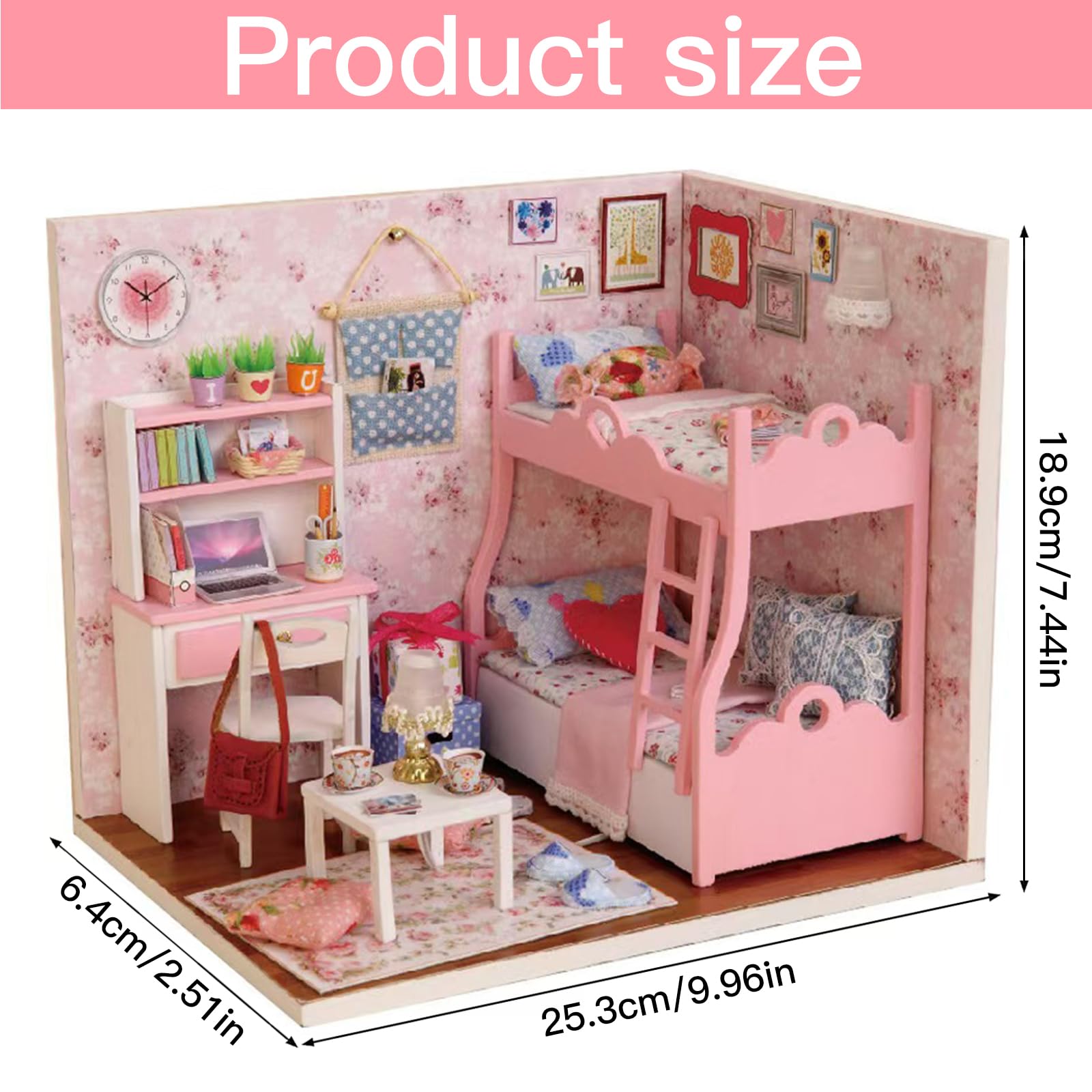 DIY Casa di Bambola in Legno in Miniatura Casa Kit