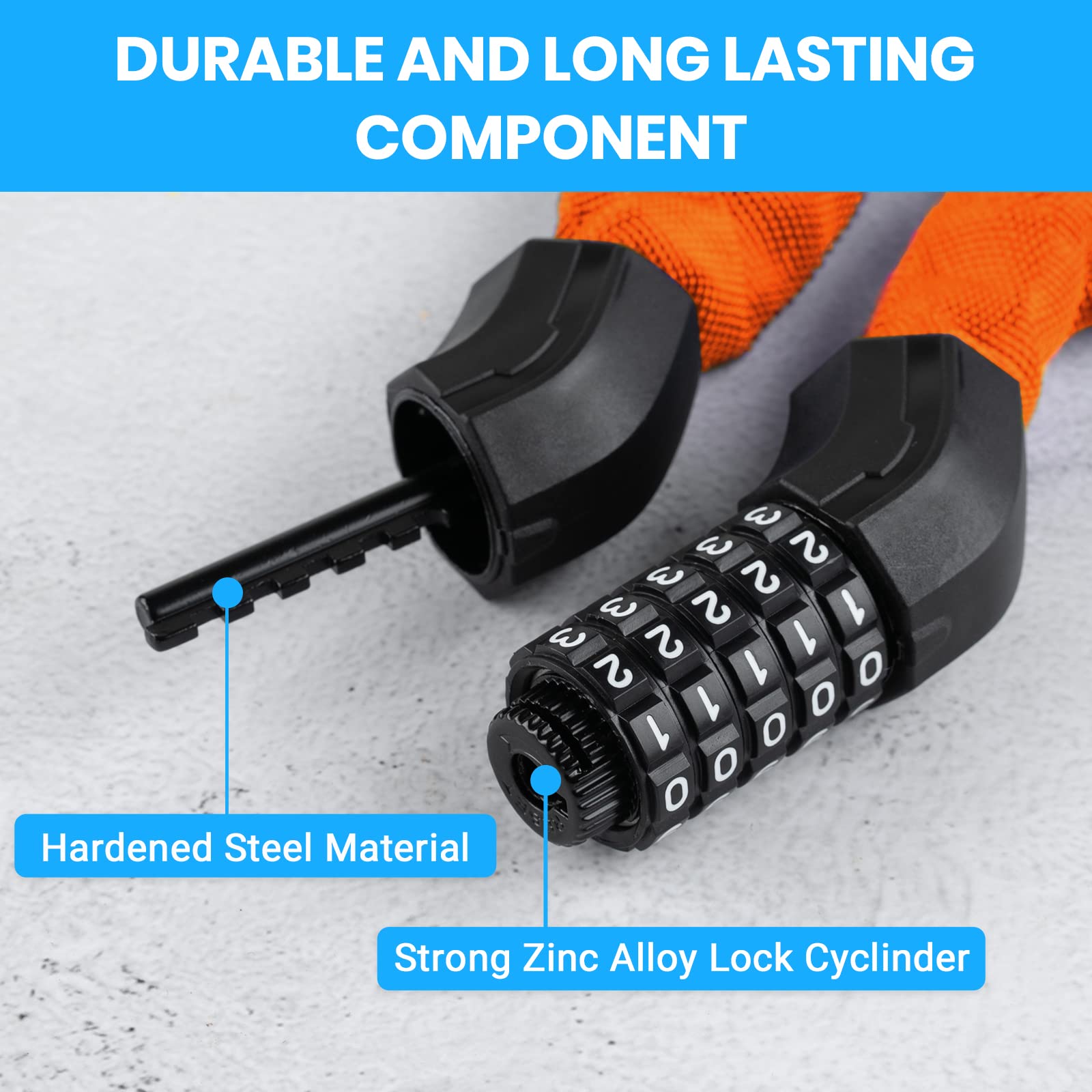 Cable Locks With Combination Favoto Bike Chain Lock, Digit