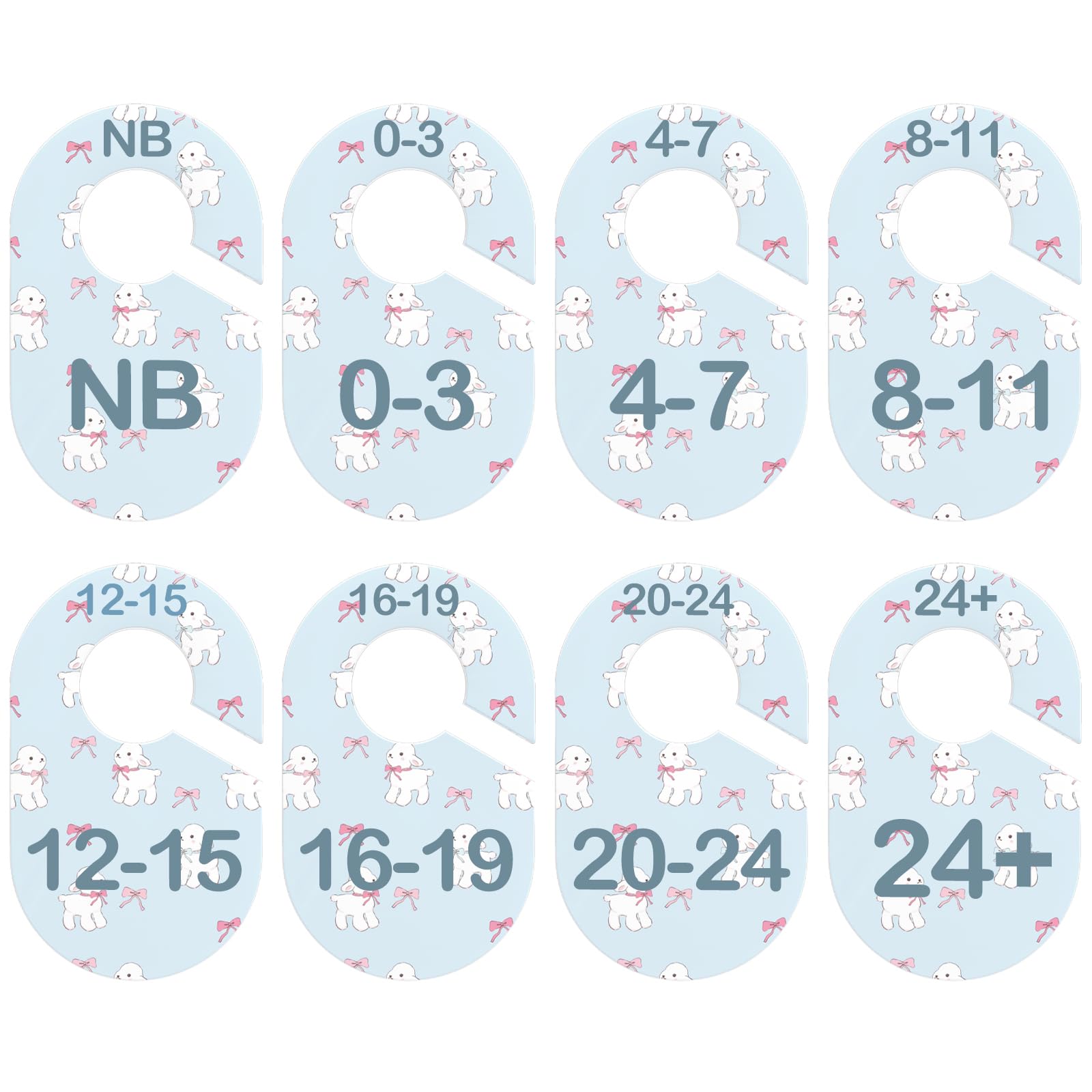 Utook Baby Closet Dividers,Baby Closet Organizer for Newborn to 24 Months Clothes,Extra-Large Labels and Double-Sided,Making it Easy to Organize Your Boys' or Girls' Clothing