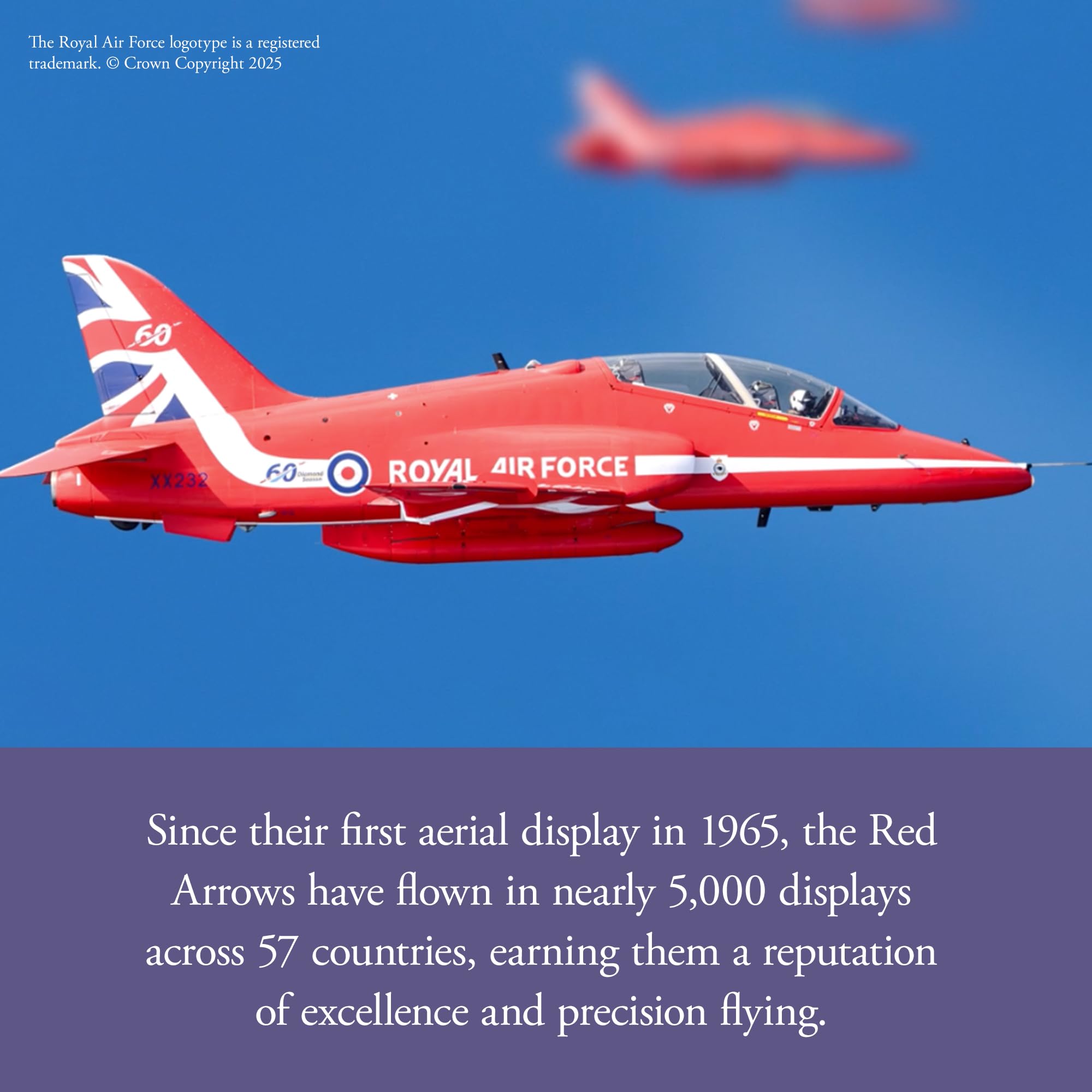The Royal Mint, The Red Arrows 2025 UK 50p Brilliant Uncirculated Colour Coin, Celebrating the Legacy of The Red Arrows - Image 2
