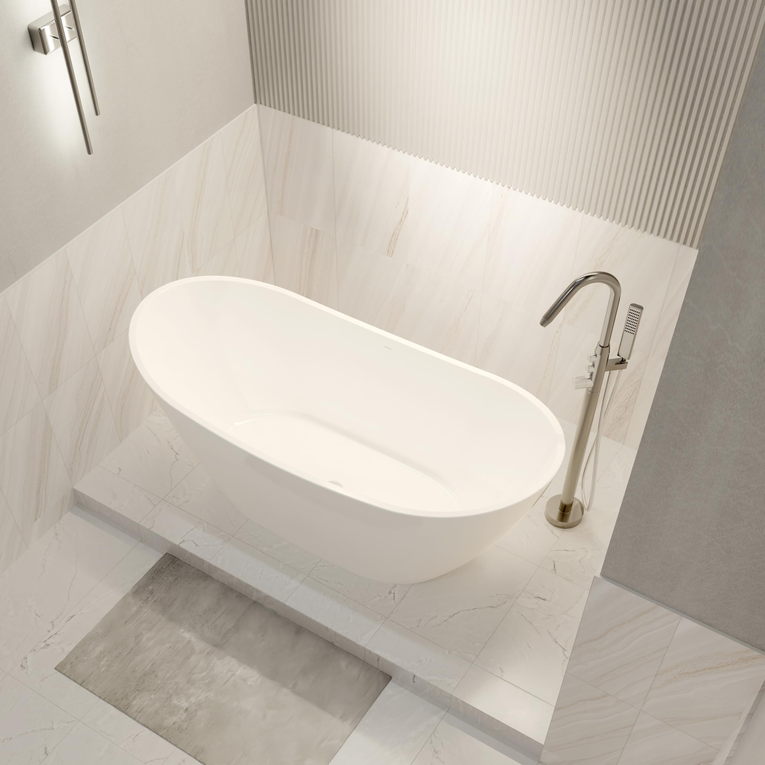 Vasca da bagno freestanding BELLAGIO 2.0 acrilico - dimensioni e colore a scelta, Colore:Bianco lucido, Dimensioni:180x80 cm
