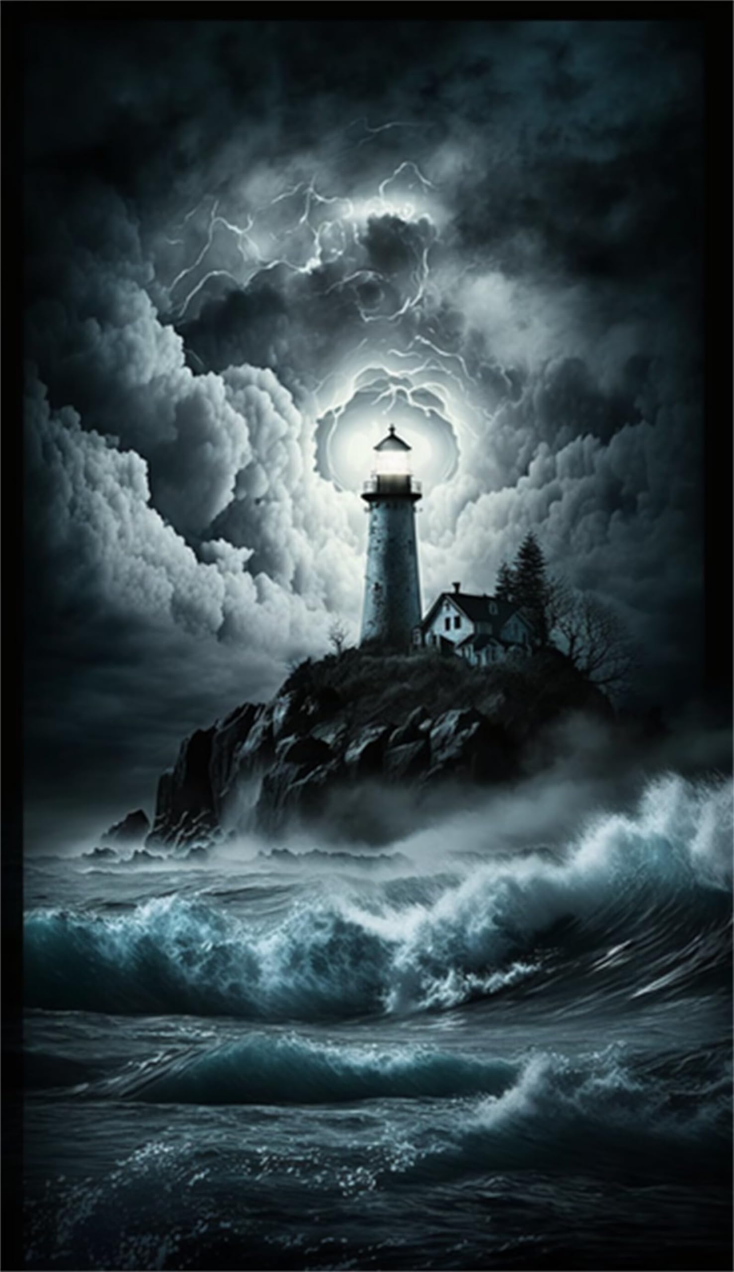 Strass point de croix cristal phare grand tableau detente