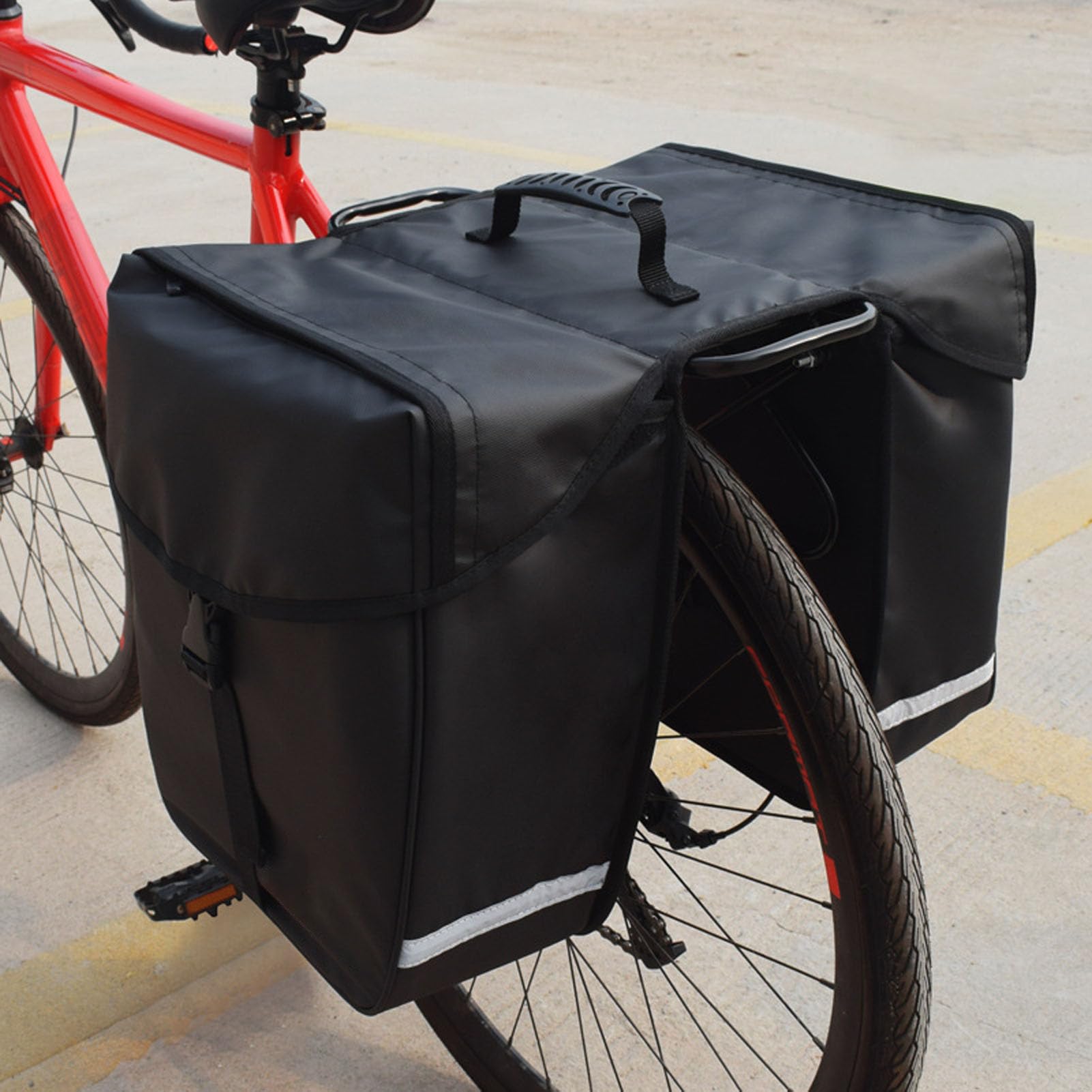 Waterfly Borsa per Bicicletta Impermeabile 25L Borsa da Sella per Mountain Bici Strada Bici Ciclismo (Nero