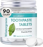Vista 10 de Tabletas de pasta de dientes - Wintergreen Tabletas de pasta de dientes Nano hidroxiapatita masticables Sin flúor l 350 pestañas