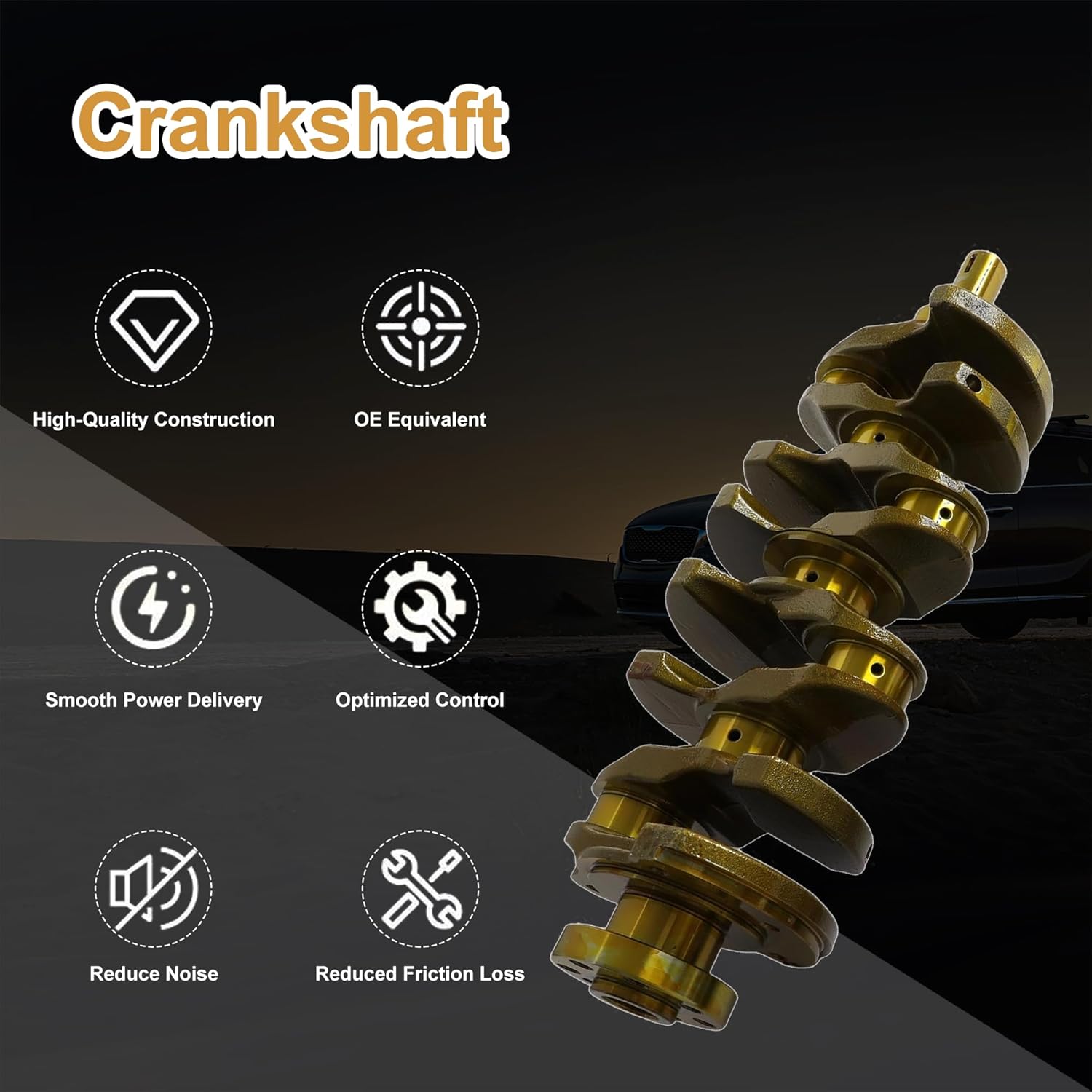 G4KJ 2.4 Crankshaft Connecting Rod Fit For Hyundai Sonata Kia Forte Optima Sportage 2.4L, 2010-2020 Replace 23510-2G500 23510-2G540 23111-2G200