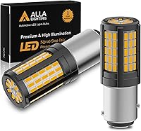Vista 13 de Alla Lighting Bombillas LED 4014-84 SMD BAY15D 1157, señal de giro blanco de xenón de 6000 K, luces traseras de freno 7528 2357 3496 doble filamento