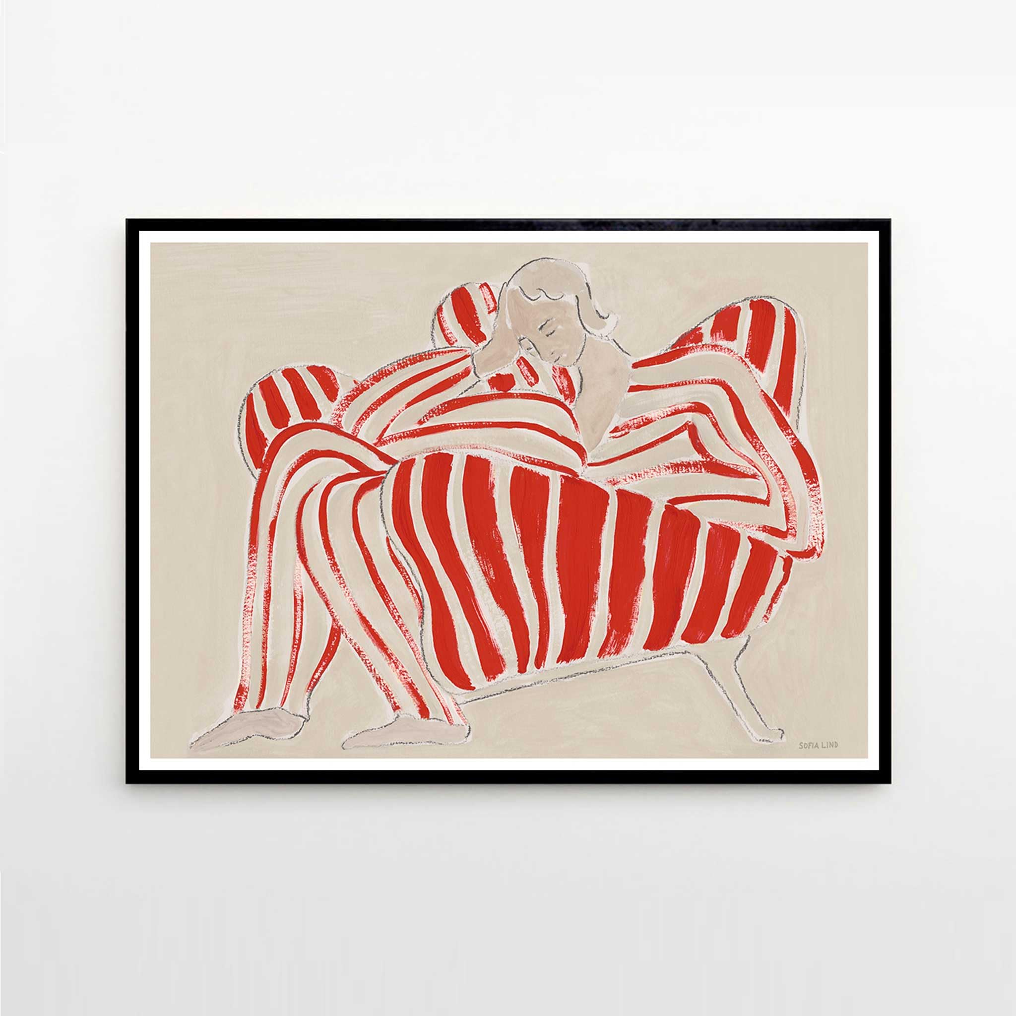 Amazon.com: THE POSTER CLUB Poster Red Chair (11.8 x 15.7 inches