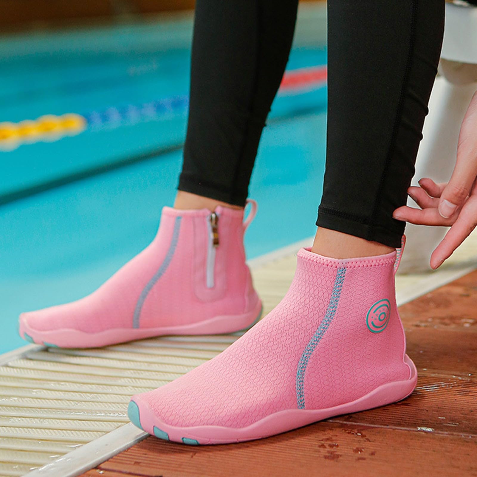 Leichte Wasserschuhe für Herren, atmungsaktiv, schnelltrocknend, Aqua-Socken für Strand, Schwimmen, Schnorcheln, Surfen, Yoga, athletisch, Barfuß, Wassertrainer, rose, 39 1/3 EU