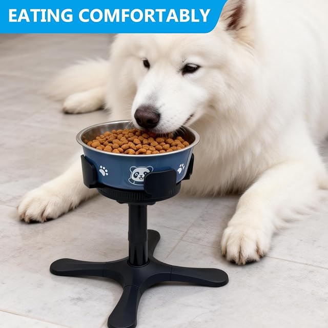 Foto 7 de 7 de Comedero para perros ajustable, comedero elevado, comedero para perros elevado, soporte elevado para perros