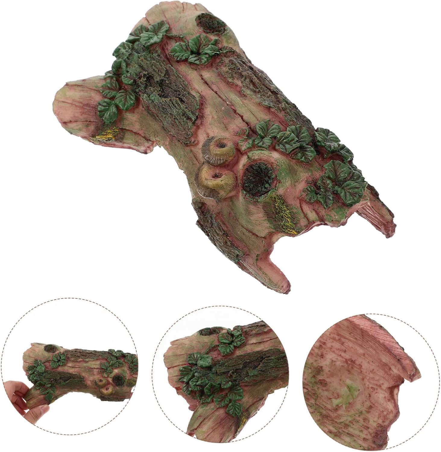 5pcs Reptile Hiding Hole Plant Fish Tank Decorations Aquarium Rock Fake Gel Coral for Aquarium Fish Tanks Tortoise Cave Fish Tank Ornament Reptile Hide Pot AQU