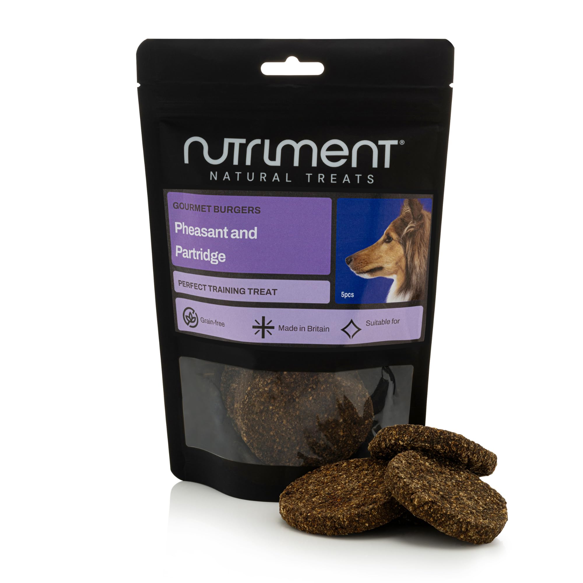 Natural Treats Gourmet Pheasant & Partridge Burgers (5pcs) Grain Free Low Fat High Protein Treats