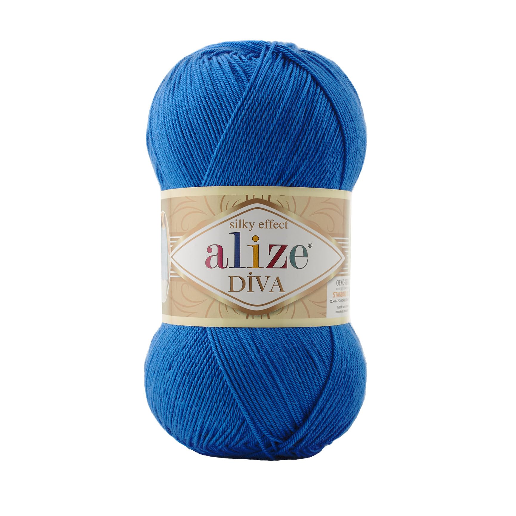 1 Skein/Pack Alize Diva 100% Microfiber Acrylic Yarn, 100g (3.5 oz) / 350m (383 Yards), Fingering Weight, Silky Soft, Perfect for Knitting, Crochet,