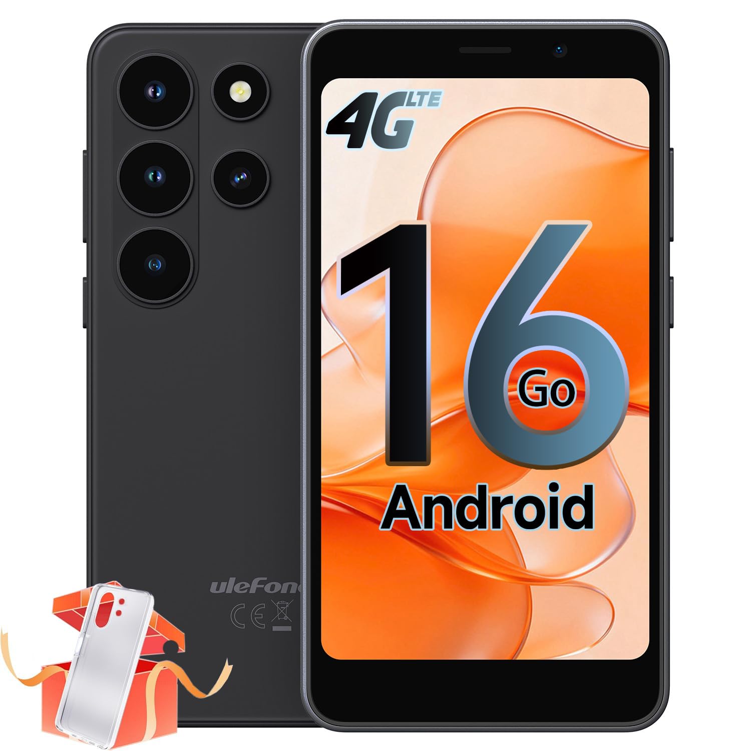 Ulefone Note 22 Moviles Android 16 Go, 20GB+32GB/SD-2TB, Cámara 2MP, 3000mAh Batería reemplazable Teléfono Móvil Mini Smartphone 5.0" HD+ 3 Ranuras para Tarjetas 4G Dual SIM/Face ID/GPS/OTG/FM Negro