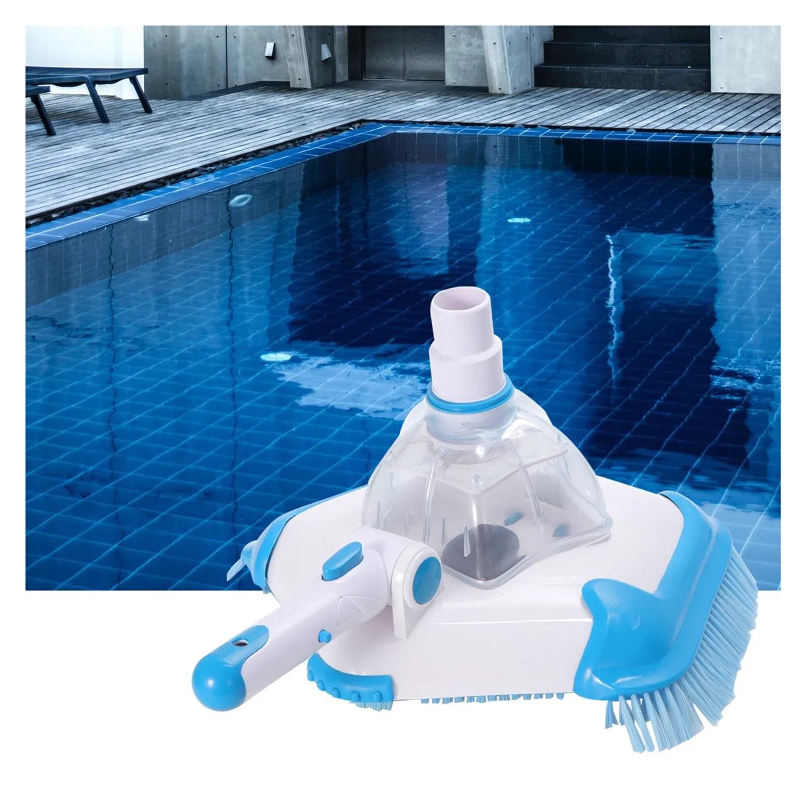 1Pcs Pool Pinsel Fünfeckigen Saugkopf Professionelle Reinigung Werkzeug For Schwimmen Boden Wand Heavy Duty Kunststoff Borsten