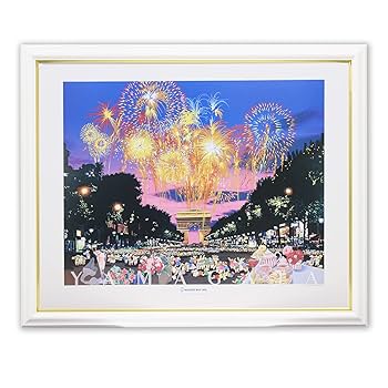 ヒロ・ヤマガタ　ポスター　サイン付き ヒロ・ヤマガタ「シャトー・シャンパーニュ」38×30cm サイン入り