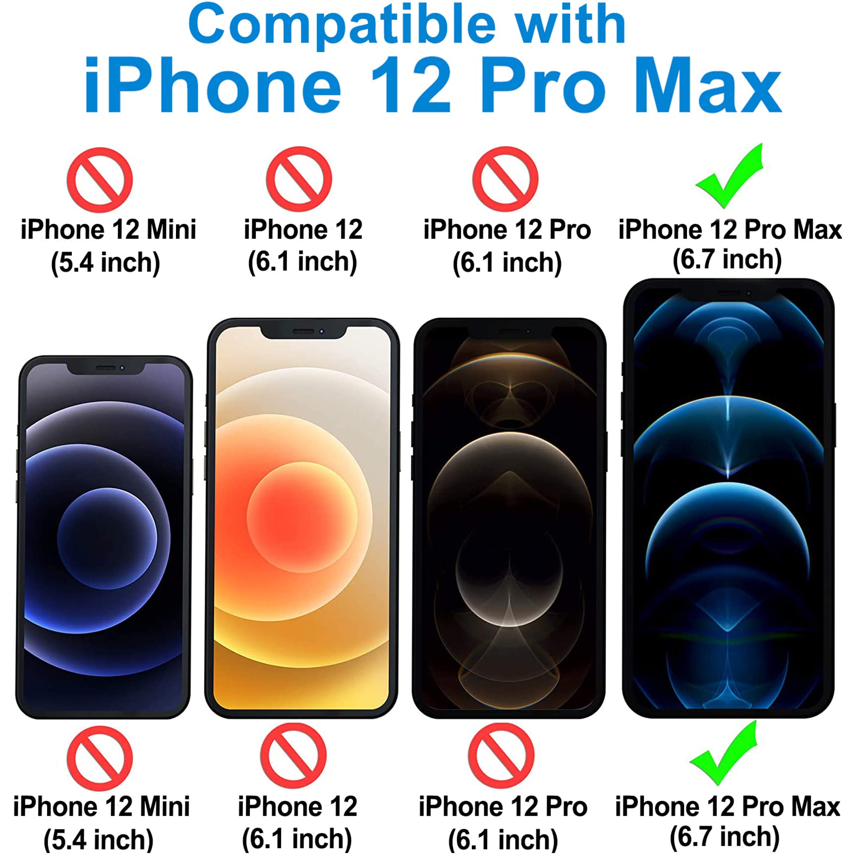 4youquality Pellicola Vetro Temperato Per IPhone 12 Pro Max (2 Pezzi) – Durezza 9H, Anti-Urto, Garanzia A Vita