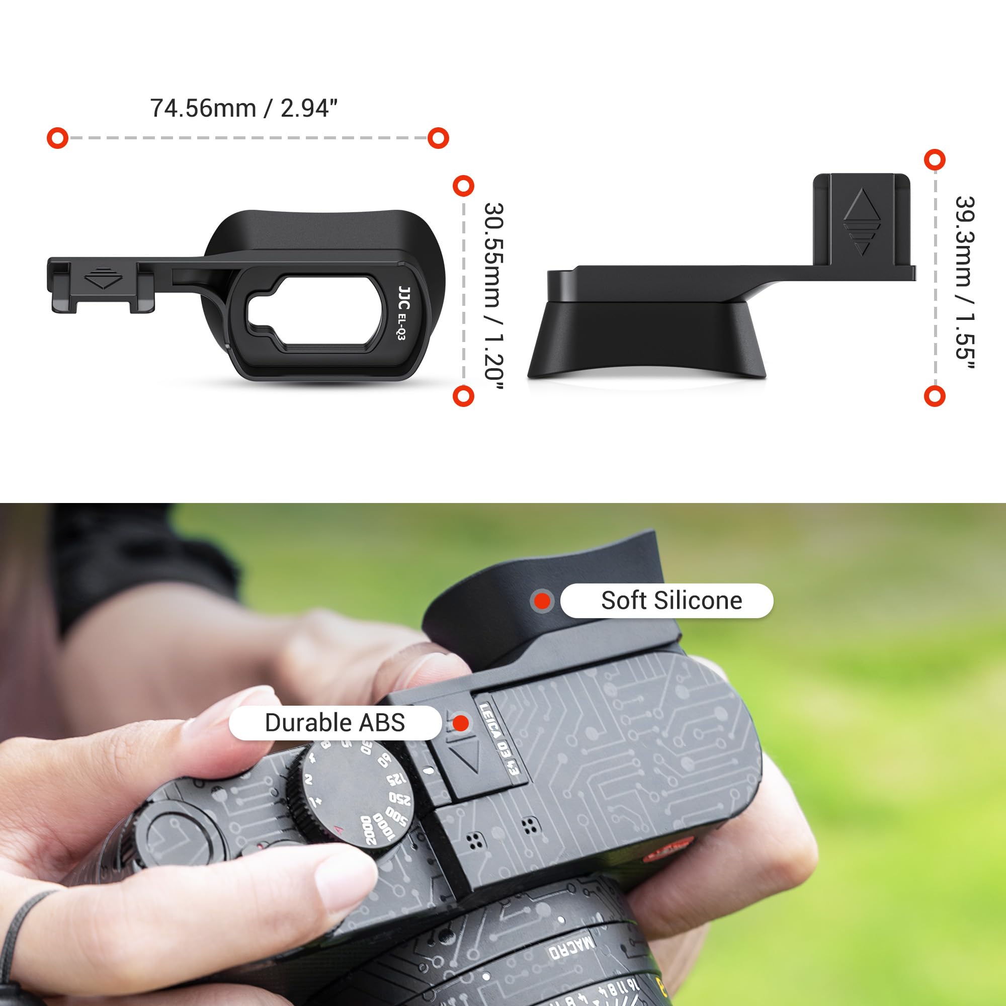 Oculare esteso Q3 43, in morbido silicone per fotocamera, mirino, copertura protettiva appositamente progettata per fotocamera digitale compatta Leica Q3 43 e Q3, accessori per fotocamera Q3 43