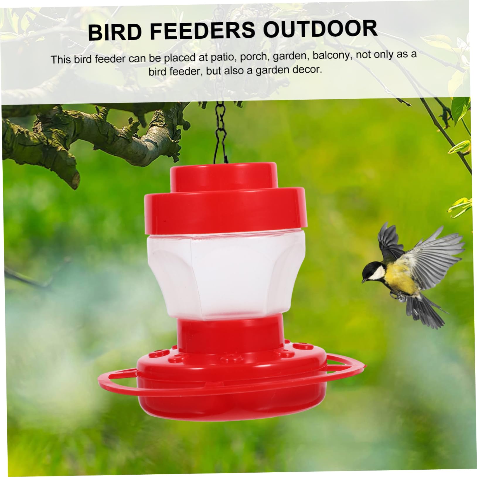 Mipcase 5 Pz Mangiatoia Per Uccelli Da Giardino All'aperto Comoda Mangiatoia Per Uccelli Organizzatore Di Mangimi Per Uccelli All'aperto Mangiatoie Per Uccelli Da Esterno Plastica Rosso