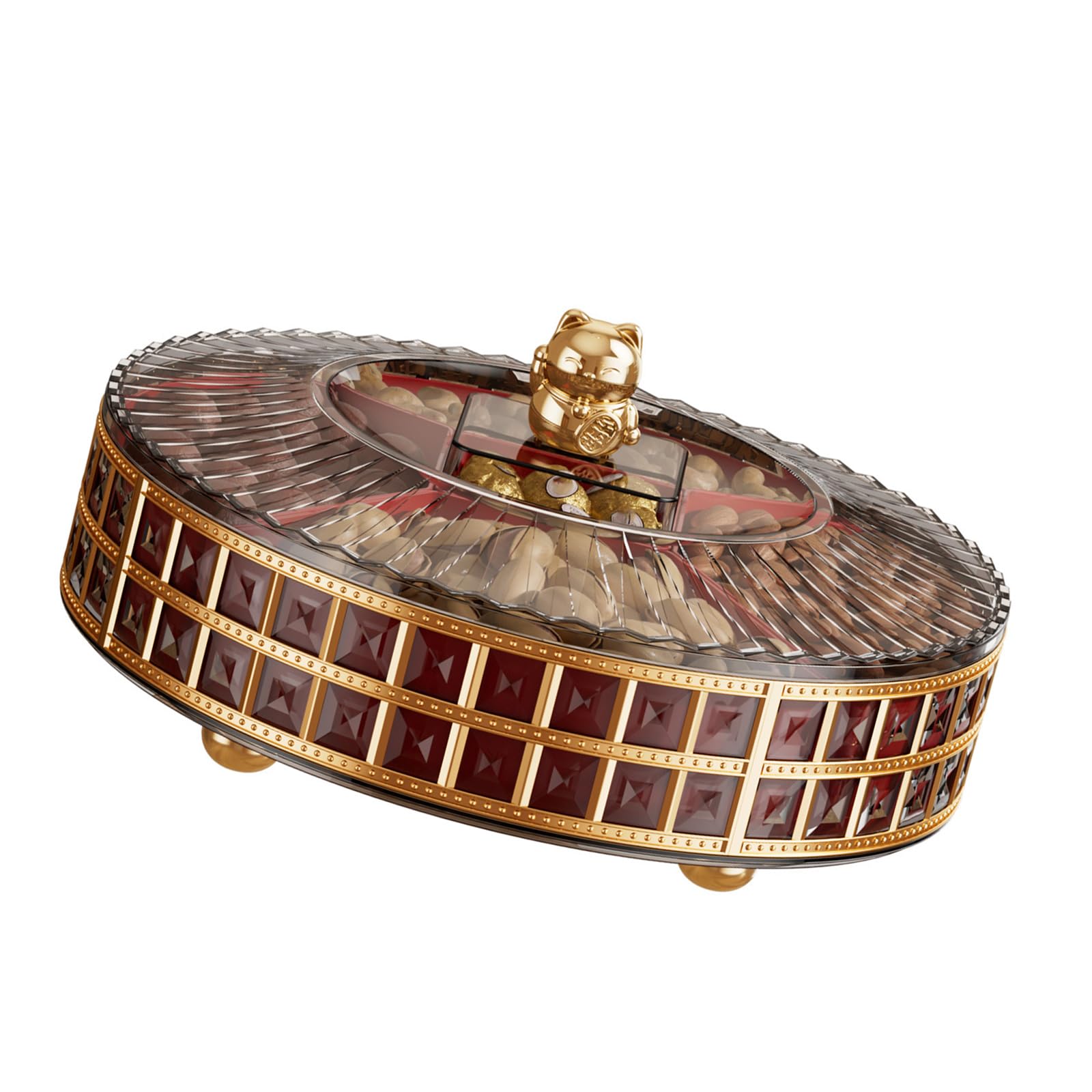hogtnd Rotating Tray for Easy Access to Fruits and Sweets at Family Gatherings Serving Tray for Fruit and Snacks