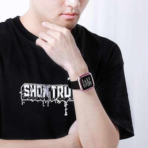 Vista 23 de Wepro Funda protectora de pantalla compatible con reloj inteligente Fitbit Versa 2, paquete de 3 fundas de TPU suave compatibles con reloj Fitbit