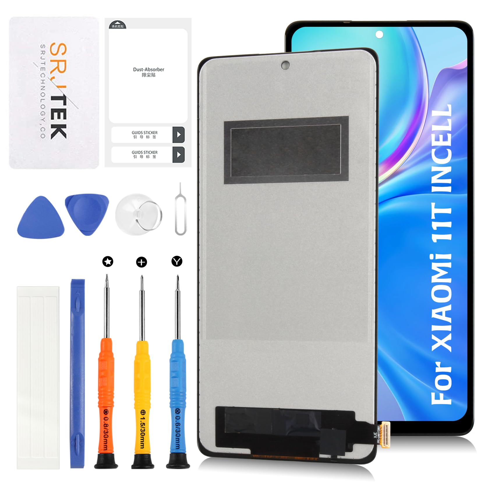 Amazon.co.jp: SRJTEK For Xiaomi 11T Pro 液晶パネル画面交換修理用