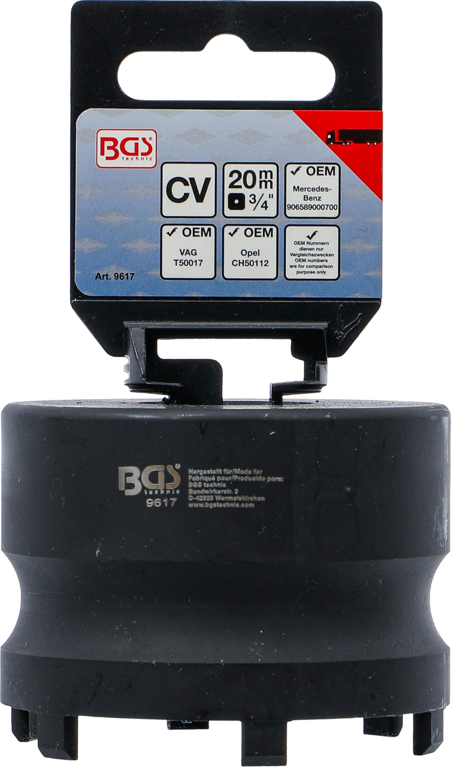 BGS 9617 Kroonmoer uitwendige tanden | voor Mercedes-Benz, Nissan, Opel, Renault, VW | Automotive Line