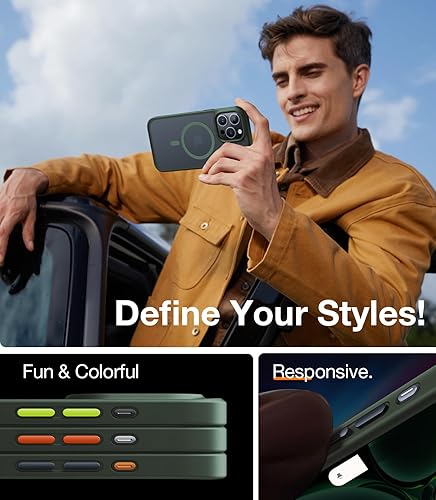 Miniatura 2 de TORRAS Funda magnética diseñada para iPhone 15, iPhone 14, transparente, compatible con MagSafe, nunca se pone amarilla, prueba de caídas de grado