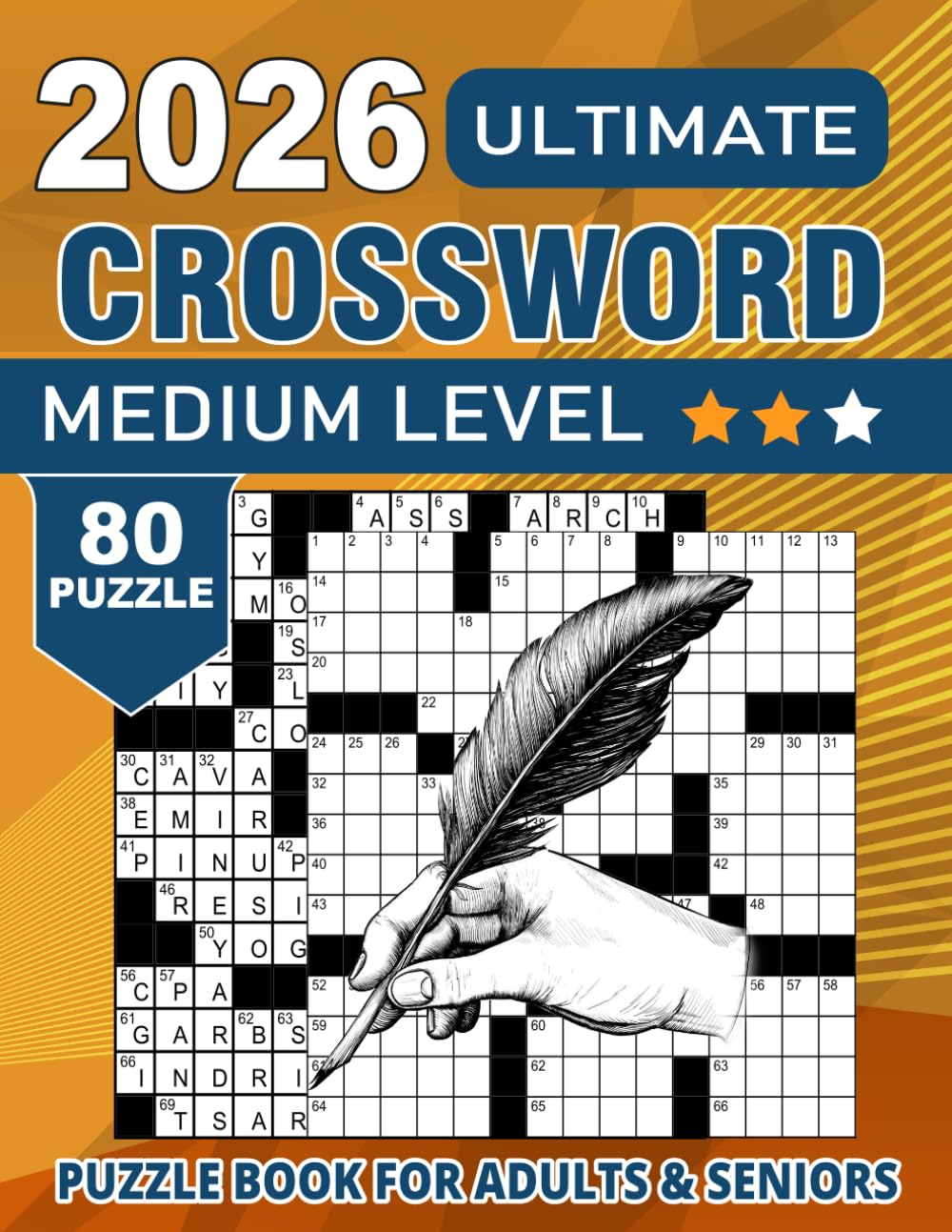 2026 Ultimate Medium Crossword Puzzle Book for Adults and Seniors: Large Print Easy to Medium Crossword Puzzle Book For Adults & Seniors