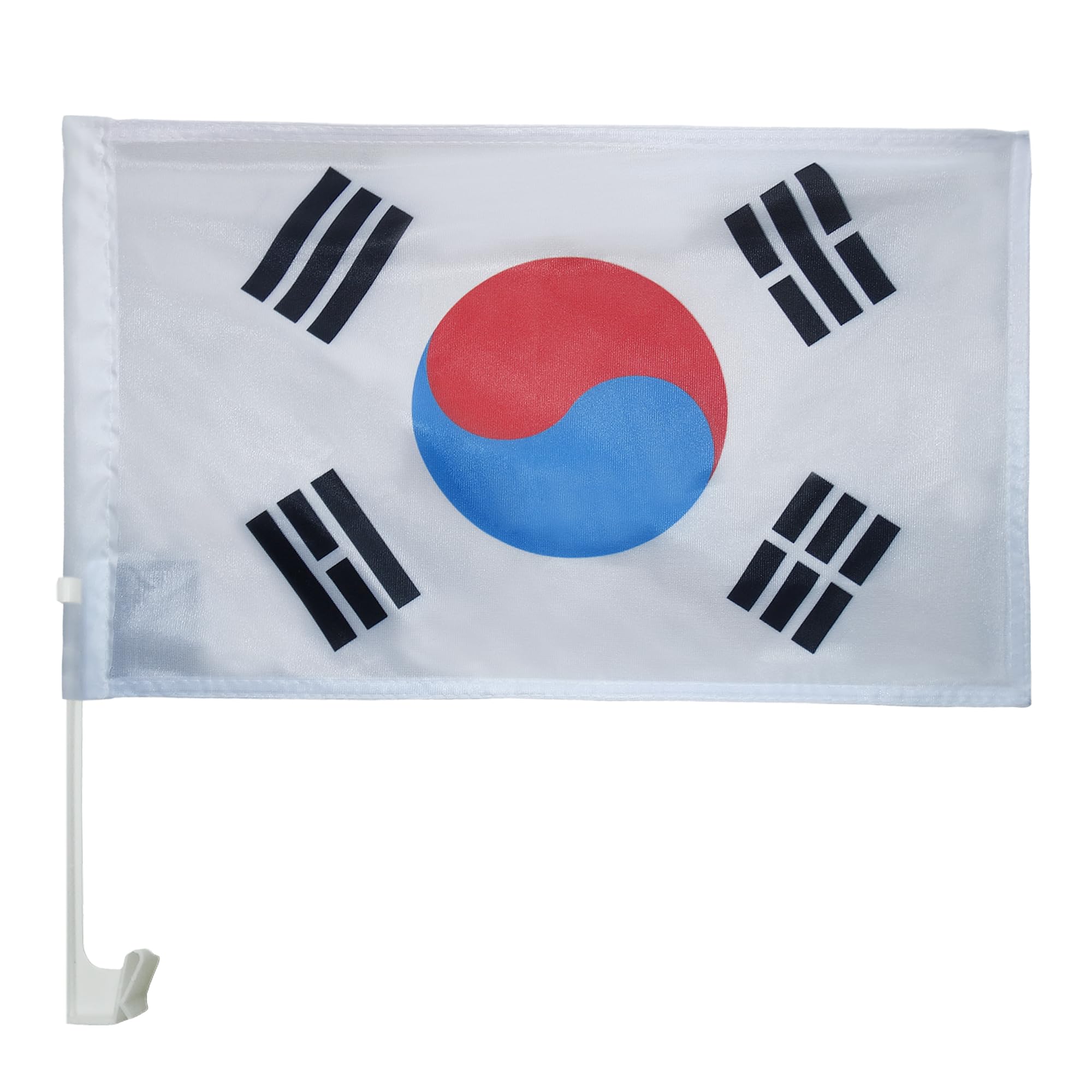 South Korea Car Flag 18'' x 12'' - South Korean Car flags 30 x 45cm - Banner 18x12 INCHES PLASTIC STICK - AZ FLAG โ image 1