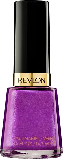 Revlon Nail Enamel, Chip Resistant Nail Polish, Glossy Shine Finish, in Plum/Berry, 450 Hypnotic, 0.5 oz