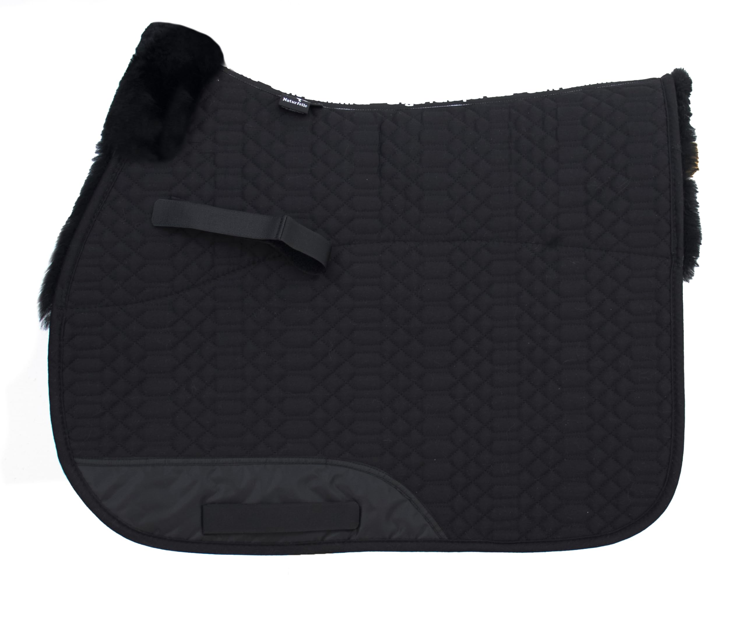 Engel Germany gualdrappa Pelle di Agnello cottone Nero Pelliccia Nero (Schabra 1) dai Colori Vivaci: da Abbinare a 12 Colori di Pelliccia di Agnello! versatilità/Salto (VSS)