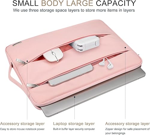Miniatura 8 de Voova - Funda para laptop de 11.6, 13, 13.3, 14 y 15.6 pulgadas, resistente al agua, bolsa protectora para laptop